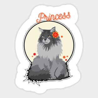 Princess Cat Sticker